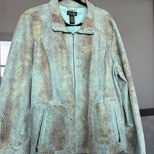 Faux snake skin jacket